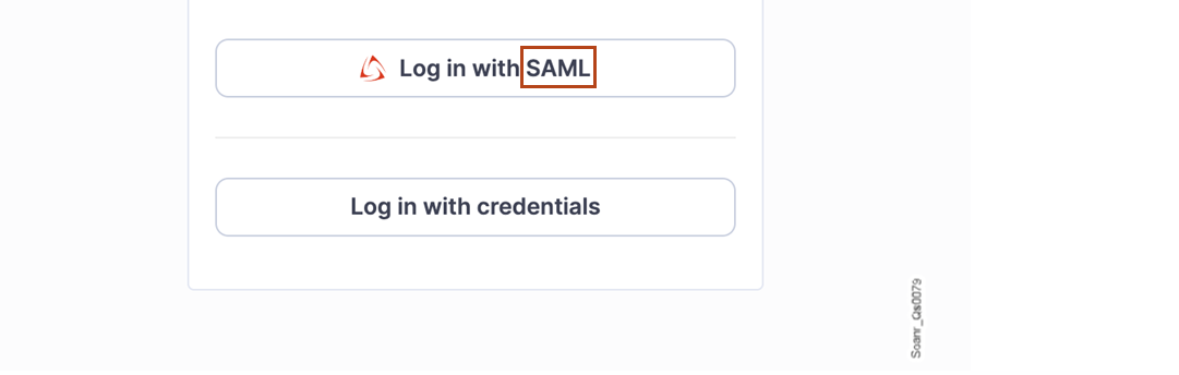 SonarQube Server login form with login button for SAML